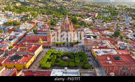 Parroquia de San Miguel Arcangel, San Miguel De Allende, Messico Foto Stock