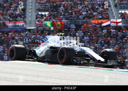 Il 21 ottobre 2018, il circuito delle Americhe, Austin, Stati Uniti d'America; la Formula Uno al Gran Premio degli Stati Uniti, il giorno della gara; Williams Martini Racing, Sergey Sirotkin Foto Stock