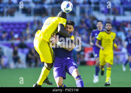 Orlando, Stati Uniti d'America. 21 ott 2018. La città di Orlando SC ospita Columbus a Orlando City Statium su ottobre 21, 2018 a Orlando in Florida. Photo credit: Marty Jean-Louis Credito: Marty Jean-Louis/Alamy Live News Foto Stock