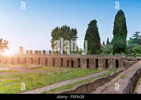 Rovine di un imperiale Villa Adriana( Adriana villa, secondo ANNUNCIO di secolo) a Tivoli vicino Roma, Patrimonio Mondiale dell UNESCO Foto Stock