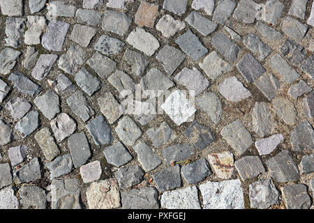 Cubic pavimentazione di pietra sulla strada, di consistenza per il tuo design Foto Stock