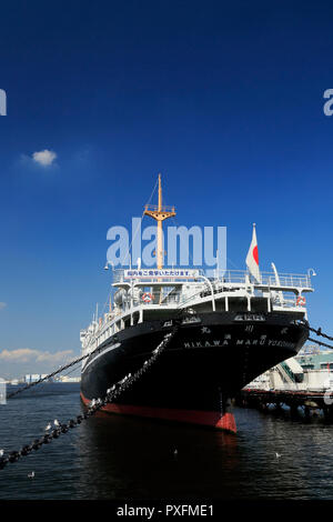 Hikawa Maru nel Porto di Yokohama Foto Stock
