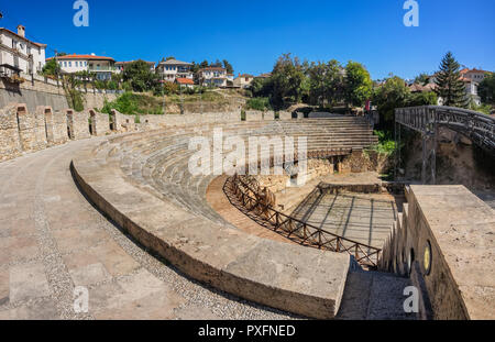 Antico Teatro romano a Ohrid Macedonia Foto Stock
