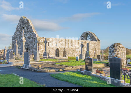 Chiesa Killursa, vicino Headford nella Contea di Galway, Irlanda, è pensato per data dal XII o XIII secolo. Resti di un settimo secolo il monastero sono essere Foto Stock