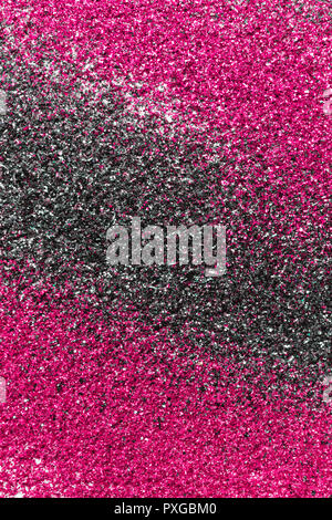 Sfondo di tre strisce di rosa e nero glitter. Design per il design di festa Foto Stock