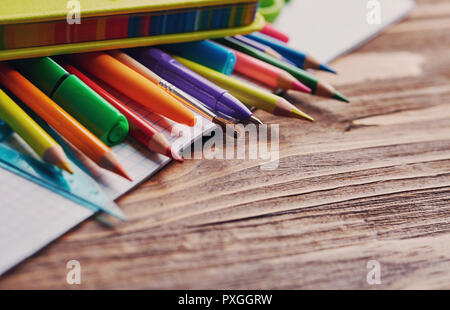 Si torna a scuola. Scuola e ufficio concepte Foto Stock