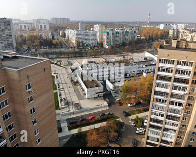 Mosca, Russia - 20 Ottobre. 2018. Vista superiore del centro città Zelenograd Foto Stock