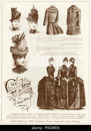 Annuncio per l'ultima moda femminile Copland & Lye 1887 Foto Stock