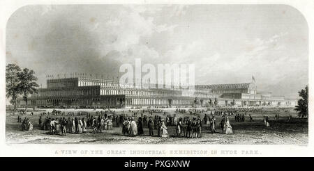 La Grande esposizione industriale di Hyde Park 1851 Foto Stock