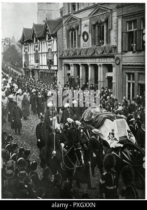 Processione funebre della Regina Vittoria a Windsor 1901 Foto Stock