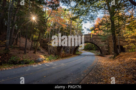 Caduta delle Foglie nel Maine Foto Stock