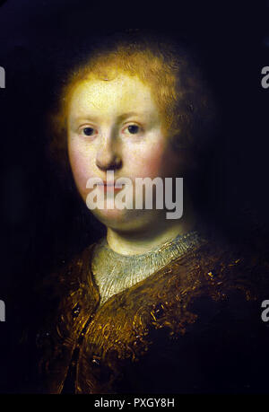 Ritratto di una giovane donna 1632 Harmenszoon Rembrandt van Rijn 1606-1669 olandese Nei Paesi Bassi Foto Stock