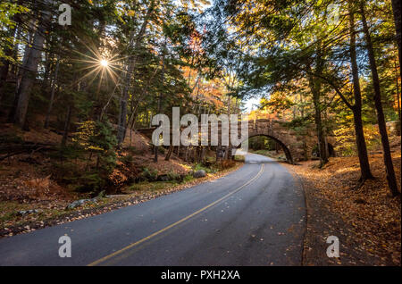 Caduta delle Foglie nel Maine Foto Stock