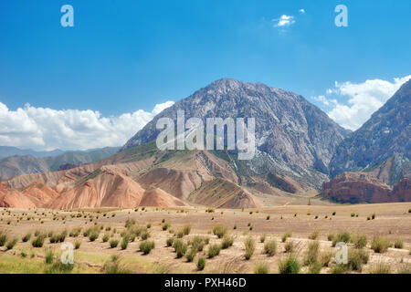 Lungo la strada per Taldyk Mountain Pass in Kirghizistan presi in agosto 2018 Foto Stock