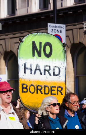 Il 20 ottobre 2018, marzo per il futuro - voto popolare, Brexit Campagna, London, Regno Unito Foto Stock