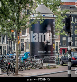 Amsterdam ist die Hauptstadt der Niederlande. Amsterdam liegt in der niederländischen Provinz Nordholland. Foto Stock