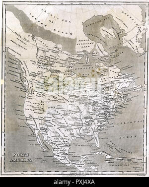 MAPPA/NORD AMERICA C1800 Foto Stock