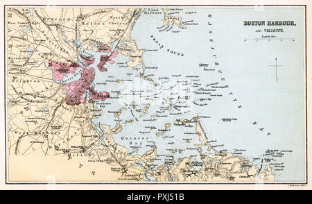 MAPPA/USA/BOSTON HARBOR Foto Stock