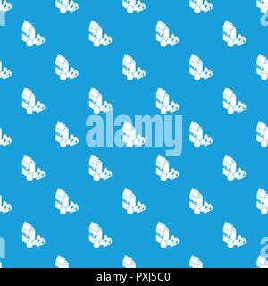 Il latte prodotto vettore pattern blu senza giunture Illustrazione Vettoriale