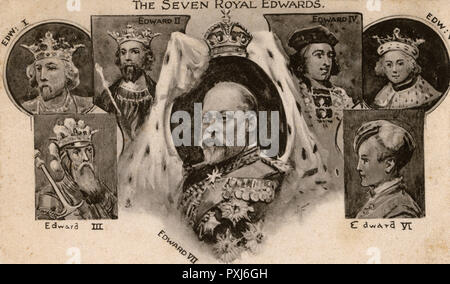 The Seven Royal Edwards - Royalty britannica Foto Stock