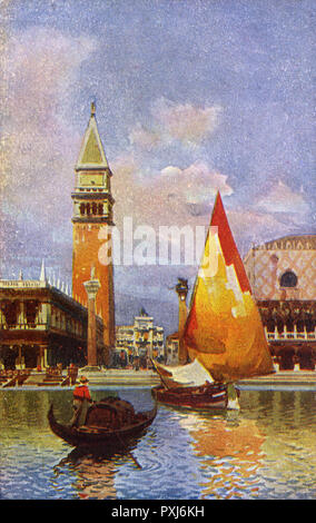 Venezia, Italia - Piazzetta S.Marco dala Laguna Foto Stock