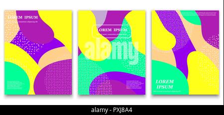 Abstract disegno geometrico in stile cartoon per la progettazione di poster Illustrazione Vettoriale