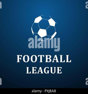 Il calcio o il calcio banner con sfera. Illustrazione sportiva. Illustrazione Vettoriale