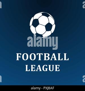 Il calcio o il calcio banner con sfera. Illustrazione sportiva. Illustrazione Vettoriale