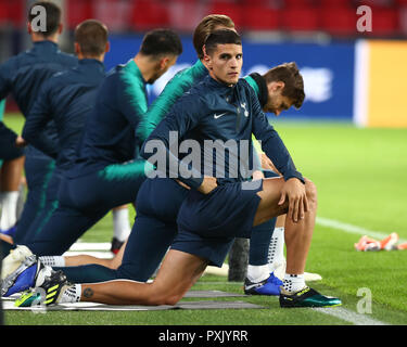 Eindhoven, Paesi Bassi. Ottobre 23. 2018 Tottenham Hotspur di Erik Lamela durante il Tottenham Hotspur sessione di allenamento in anticipo della UEFA Champions League gruppo B il match contro il PSV Eindhoven alla Phillips stadium di Eindhoven, Paesi Bassi, il 23 Ottobre , 2018 Azione di Credito Foto Sport Credit: Azione Foto Sport/Alamy Live News Foto Stock