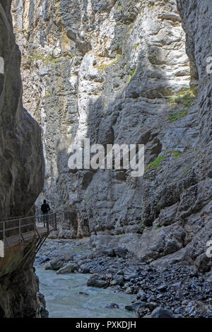 Glacier Canyon in Grindelwald Foto Stock