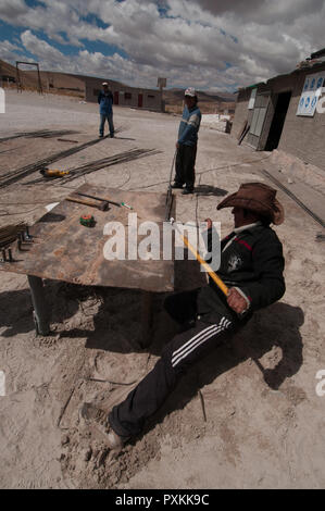 Un workshop in San Antonio de los Cobres Foto Stock