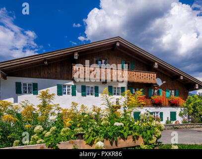 Wamberg vicino a Garmisch Partenkirchen, Werdenfelser Land, Alta Baviera, Baviera, Germania, Europa Foto Stock