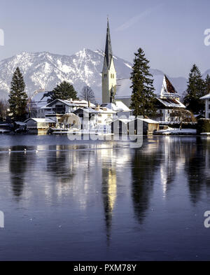 Germania, Rottach Egern in inverno Foto Stock