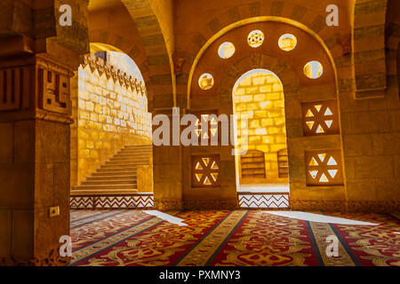 Interno di Al moschea di Mustafa, Sinai, Egitto Foto Stock