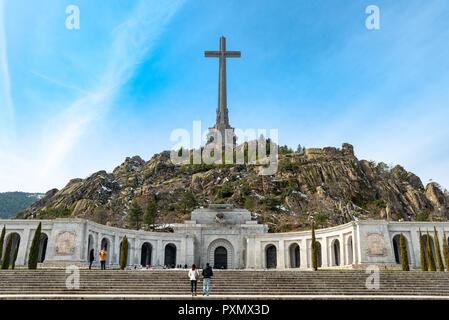 Valle dei Caduti basilica, nella Sierra de Guadarrama, vicino a Madrid, Spagna Foto Stock
