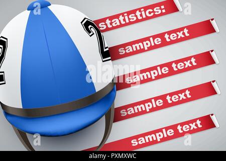 Sullo sfondo di un fantino statistiche Illustrazione Vettoriale