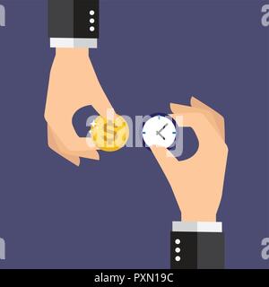 Illustrazione circa il tempo è denaro in vettori. Illustrazione Vettoriale