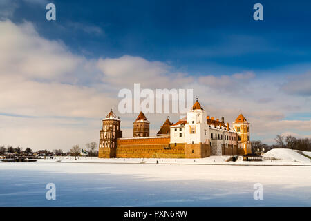 Grand View al Castello di Mir, Regione di Minsk, Bielorussia. Foto Stock