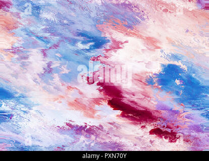 Colorato sfondo astratto, carta da parati e ricco e luminoso, texture con spazio per il testo. Acrilico liquido misto a colori spazzolata. Underwater fantasy giornate mondiali Foto Stock