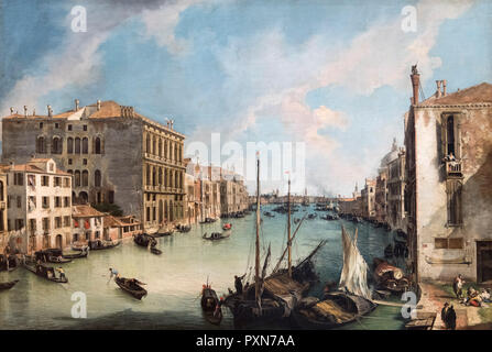 Il Grand Canal da San Vio, Venezia del Canaletto (Giovanni Antonio Canal - 1697-1768), olio su tela, c.1723-4 Foto Stock