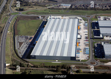 Vista aerea del nuovo Amazon UK Services Ltd building, Doncaster, South Yorkshire Foto Stock