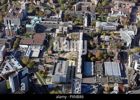 Vista aerea dell'Università di Leeds, West Yorkshire, Regno Unito Foto Stock