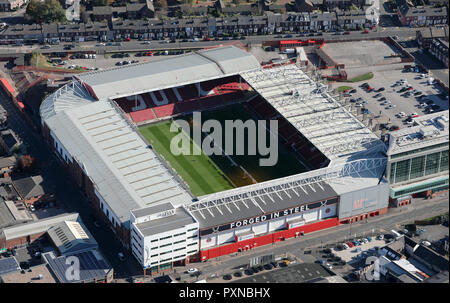 Vista aerea di Sheffield Regno Bramall Lane Stadium Foto Stock