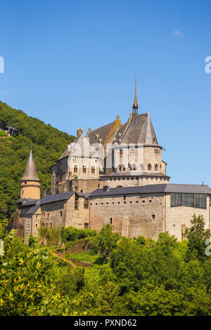 Lussemburgo, Vianden, Vianden castle Foto Stock