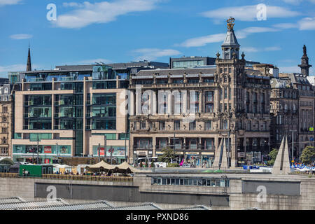 Princes Street, Edimburgo, Scozia, Regno Unito Foto Stock