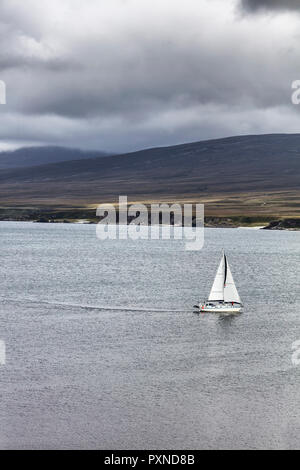 Vista del Giura isola, mare, Islay, Ebridi Interne, Argyll, Scotland, Regno Unito Foto Stock