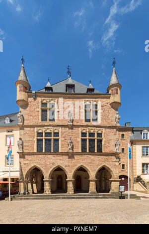 Corte storica casa Denzelt a Echternach, Kanton Echternach, Lussemburgo Foto Stock