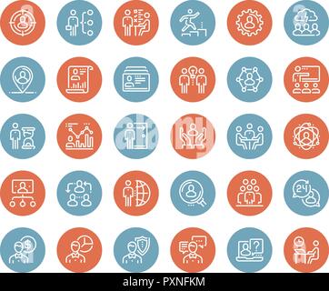 La gestione aziendale delle icone Illustrazione Vettoriale