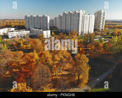 Un autunno dorato in una Mosca in Russia Foto Stock