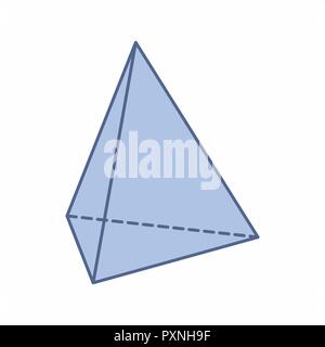 L'illustrazione di un isolato piramide triangolare su sfondo bianco Illustrazione Vettoriale